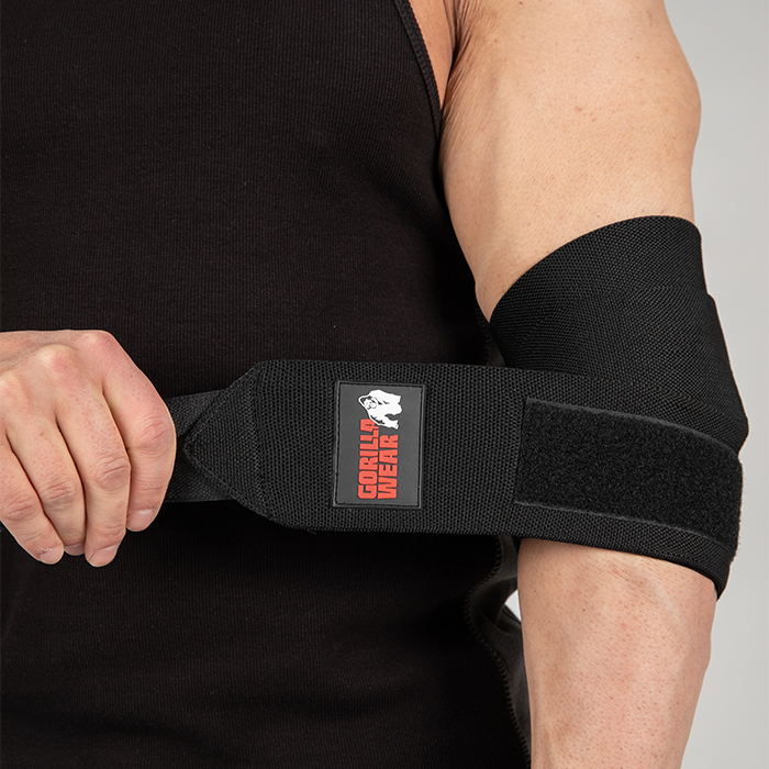 Gorilla Wear Elbow Wraps, 1.2 m, Black