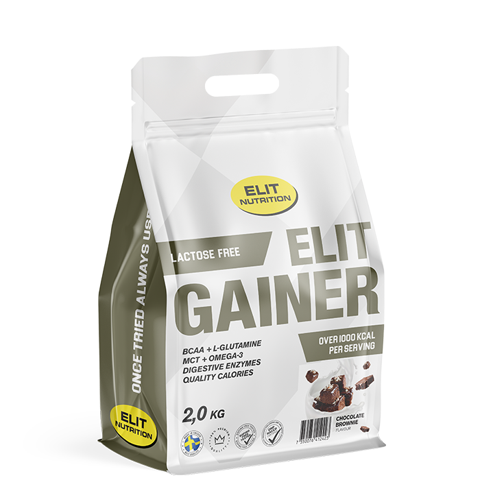 ELIT Gainer Laktosefri, Chocolate Brownie, 2 kg