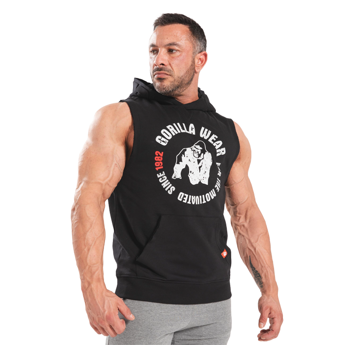 Marshall Sleeveless Hoodie, Black