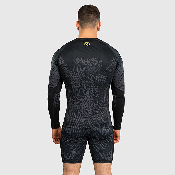 Venum X Chimaev Wild Borz Rashguard Lang&aelig;rmet Sort Gr&aring;