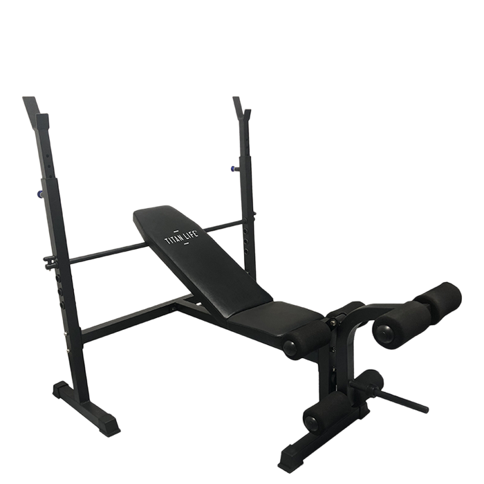 TITAN LIFE Essential Bench II - FRI FRAGT - Bænk med rack til styrketræning