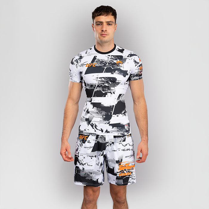 UFC Zenith by Venum Fight Week Rashguard Kortærmet Sort Hvid Orange