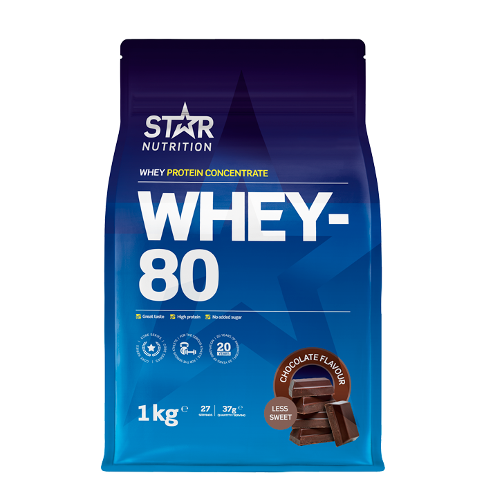 Star Nutrition Whey-80 Chocolate Less Sweet 1000g