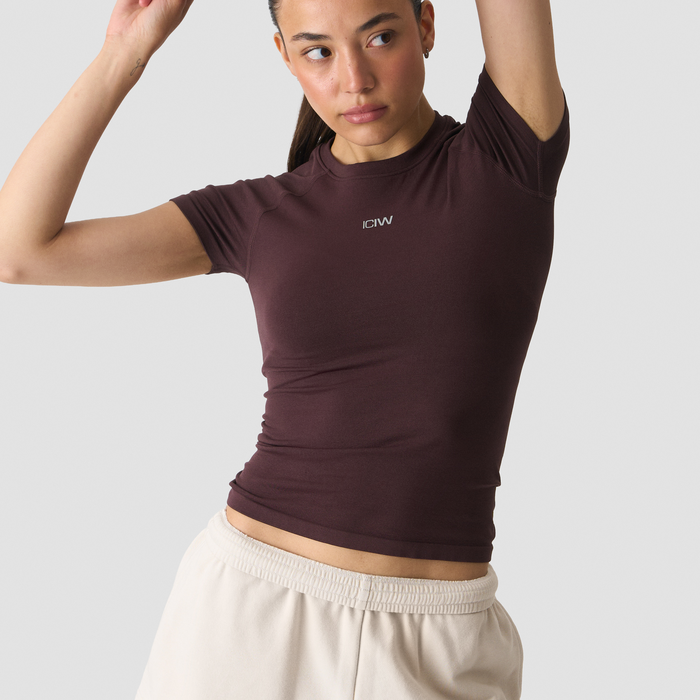 Smooth Seamless T-shirt Brun