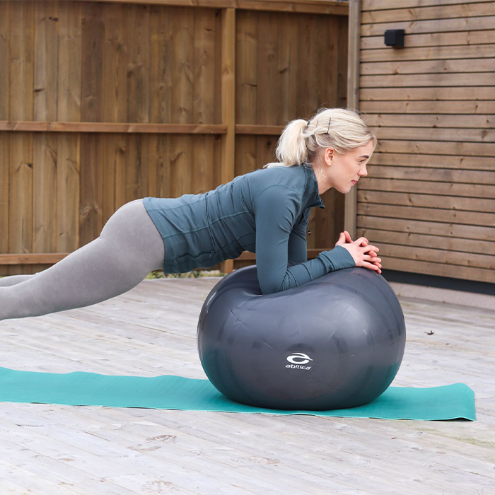 Pilatesbold 75 cm M&oslash;rkegr&aring;