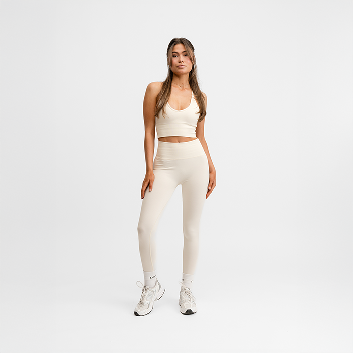 Seamless Scrunch Tights Hvid