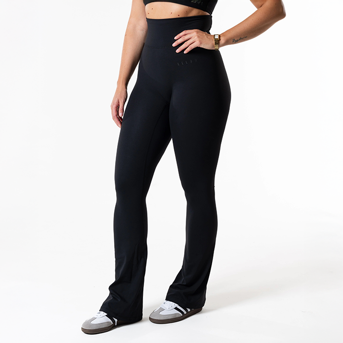 Clean Træningstights Flared Tall Sort