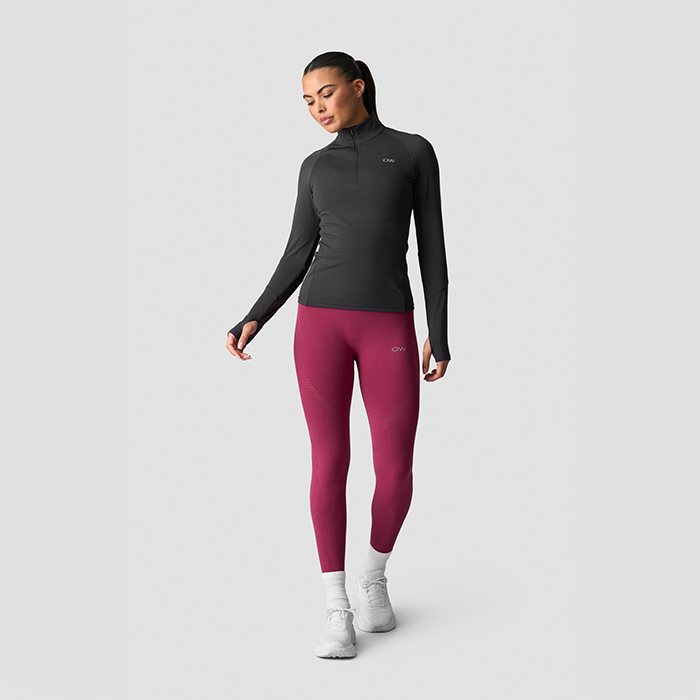 Everyday Lang&aelig;rmet 1/4 Zip Tr&oslash;je M&oslash;rkegr&aring;
