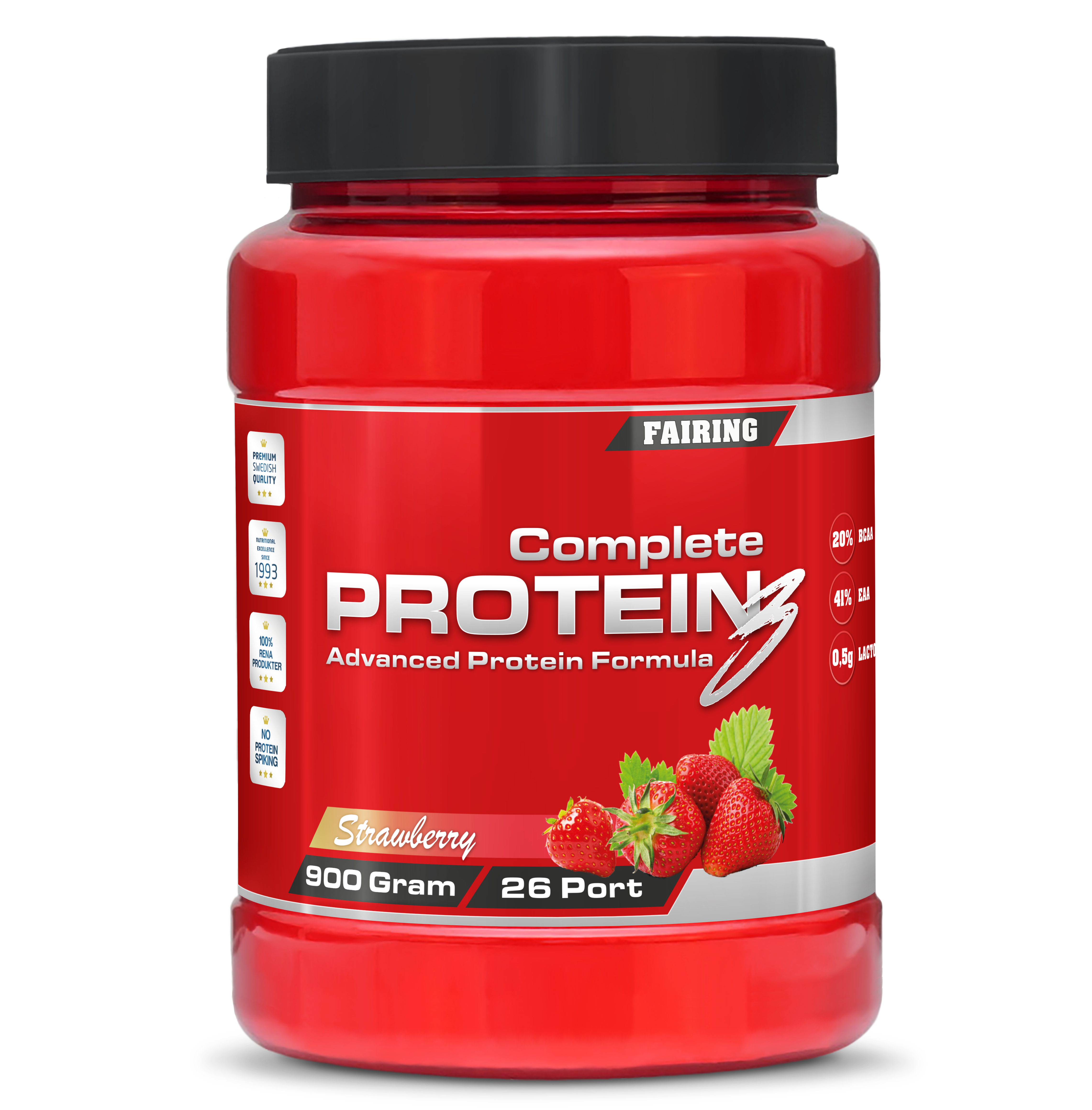 Komplet Protein 3 Blandet protein 900 g strawberry