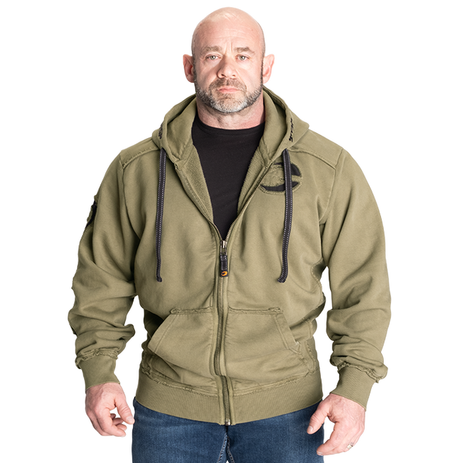 Pro Gym Hoodie Acid Wash Gr&oslash;n