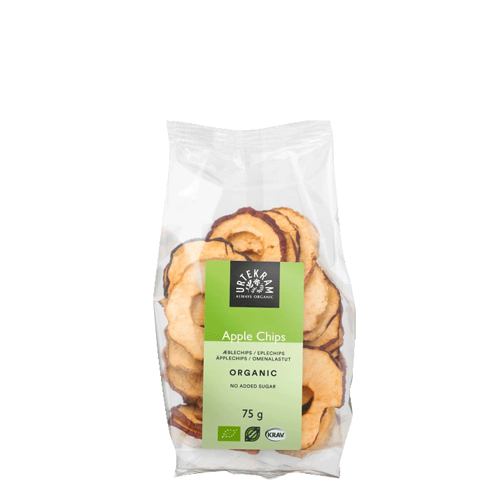 Æblechips økologiske - 75 gram