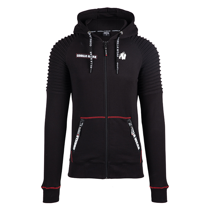 Georgia Hoodie med lynl&aring;s, Sort