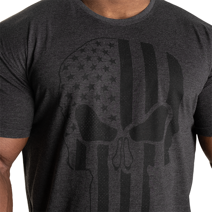 Skull Standard Tee, Dark Grey Melange