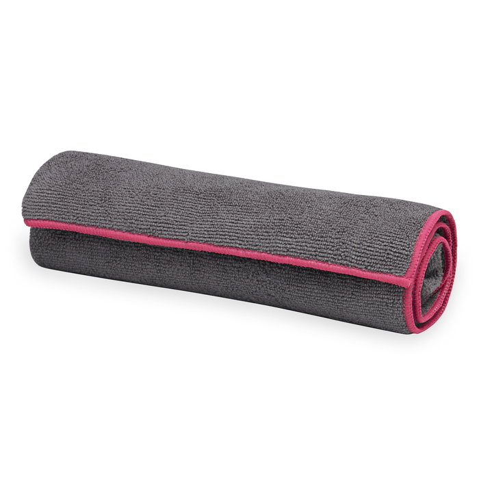 Yoga Hand Towel Frost Grey/Fuchsia Red
