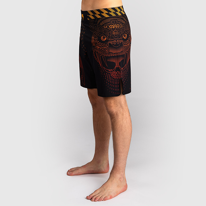 Venum Quetzal Fury Fightshorts Sort R&oslash;d Orange