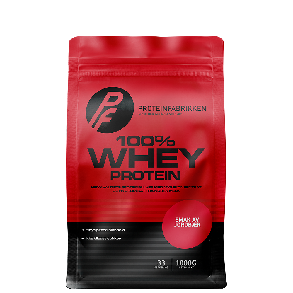 Whey 100%, 1 kg jordgubb